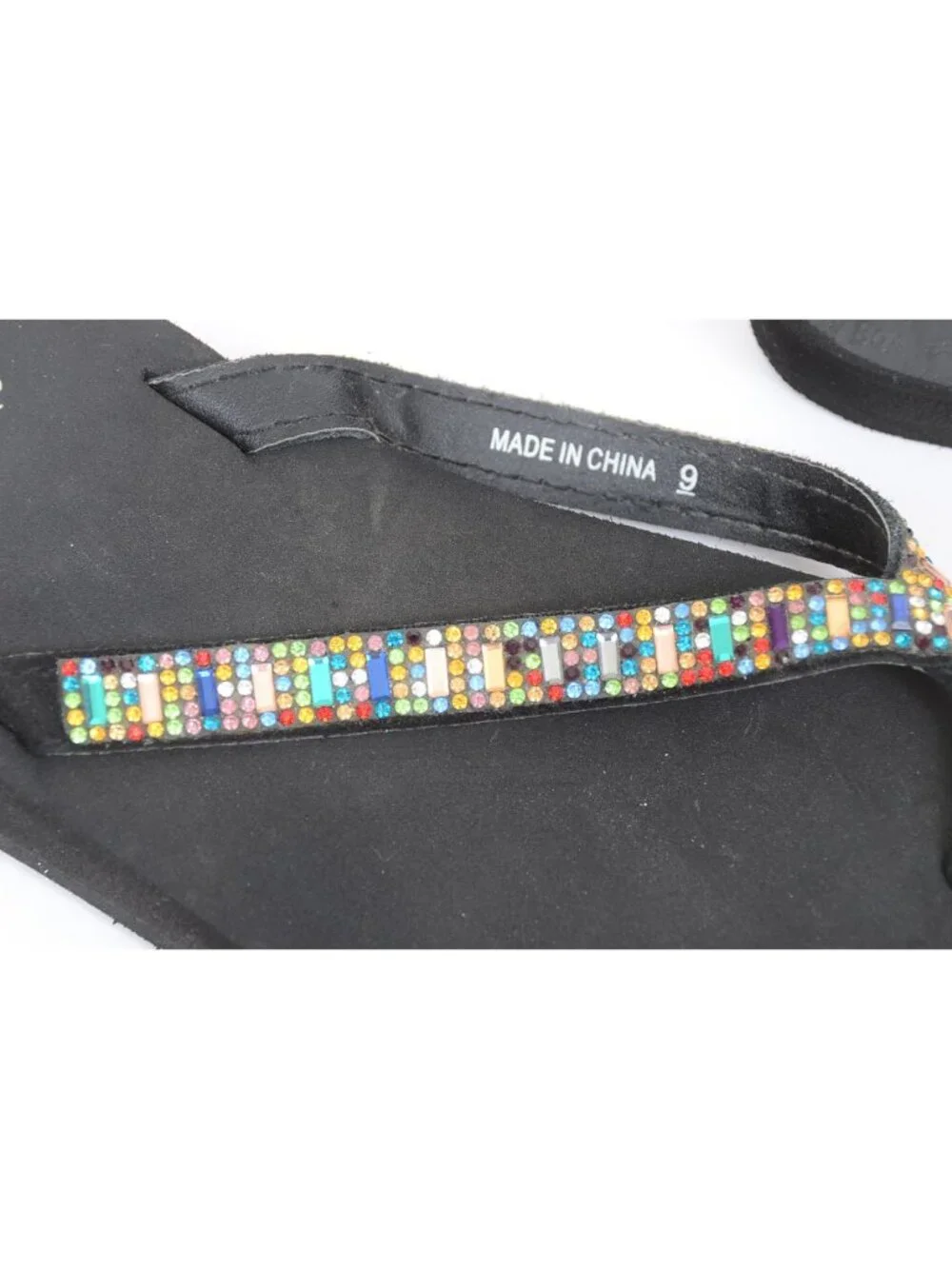 Yellow Box Zemily Sparkling Rhinestone-accented Leather Straps Wedge Womens 9 - Picture 7 of 7